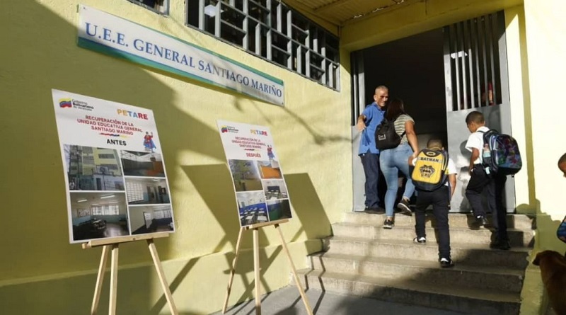Rehabilitación de la U.E. “Santiago Mariño” mejora educación en parroquia Sucre